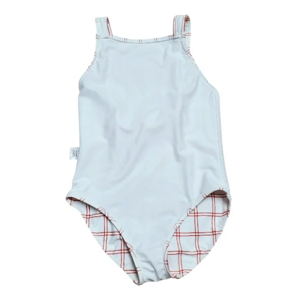 NWOT Minnow Red and White Swimsuit Size 9-10 One Piece - Picture 7 of 7